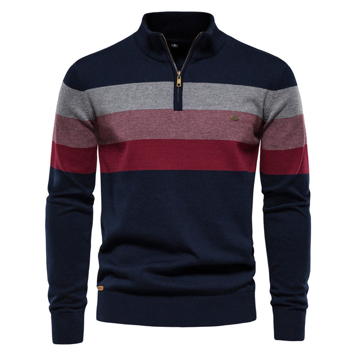 Elegancki, duży sweter męski premium w paski dla stylowych akcentów