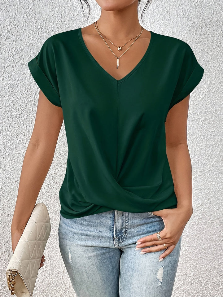 Luksusowa damska koszulka V-neck na każdą okazję
