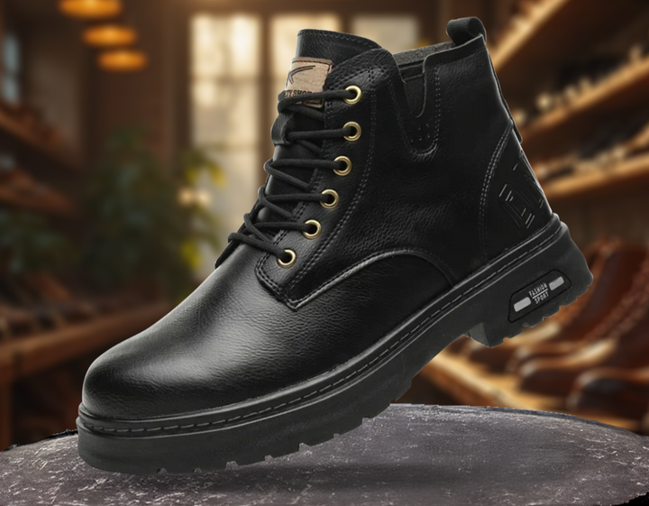 Eleganckie męskie sznurowane buty z praktycznym zamkiem błyskawicznym dla stylowego komfortu