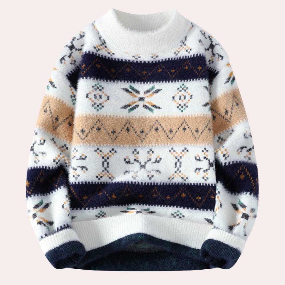 Stylowy męski sweter z bawełnianej dzianiny zapewniający elegancki wygląd