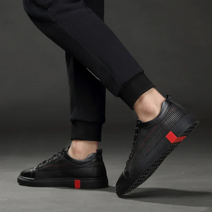 Eleganckie i luksusowe męskie skórzane buty sportowe - komfort i styl w jednym