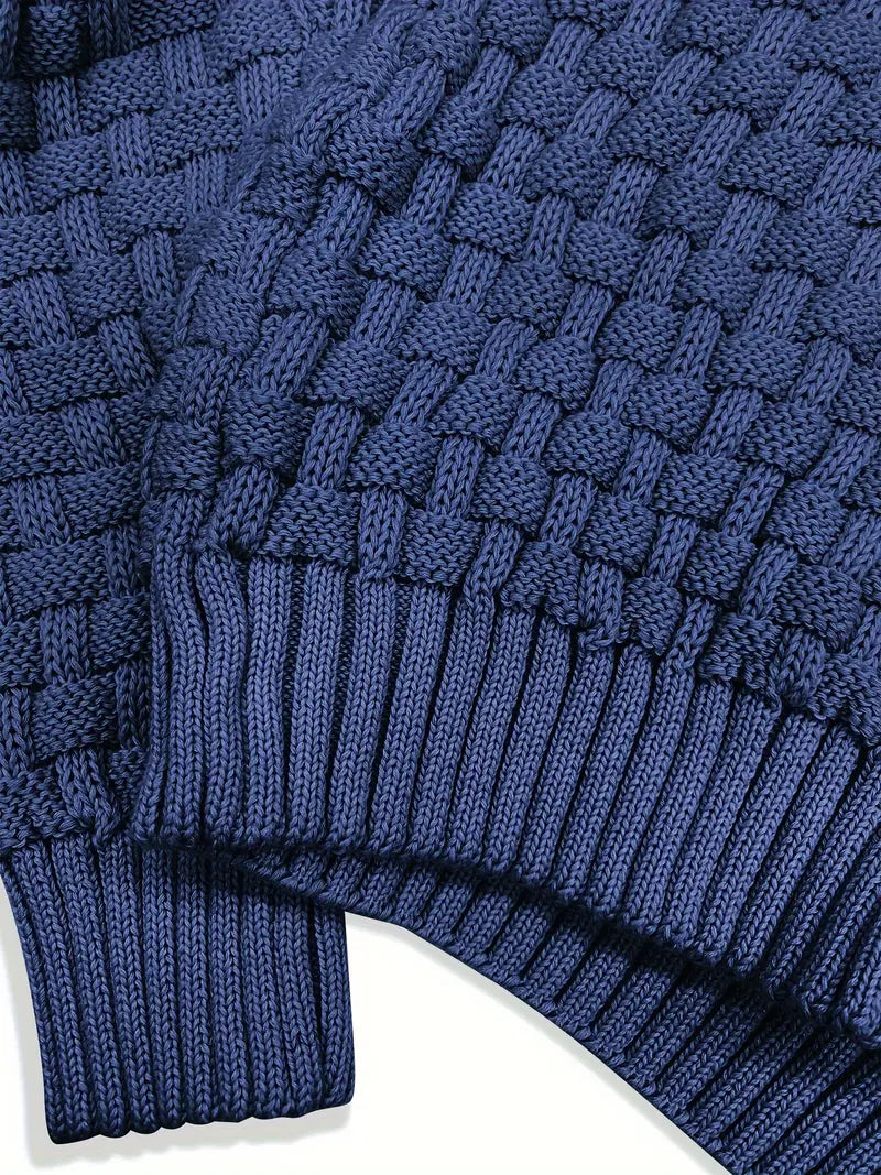 Wygodny męski sweter z dzianiny - miękki, uniwersalny i stylowy