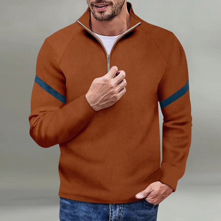 Stylowy sweter męski wykonany z wysokiej jakości mieszanki wełny zapewniającej ponadczasową elegancję