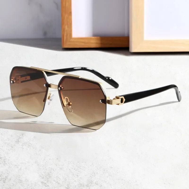 Stilvolle geometrische Herren Sonnenbrille für den modernen Look