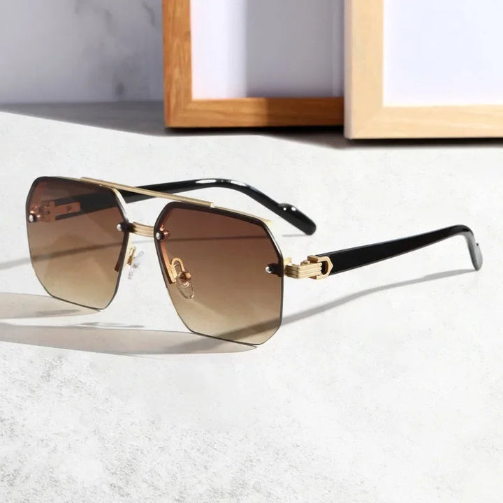 Stilvolle geometrische Herren Sonnenbrille für den modernen Look