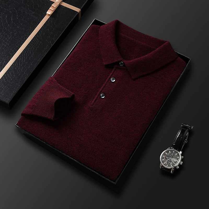 Elegancki, wysokiej jakości męski sweter polo zapewniający styl i wygodę