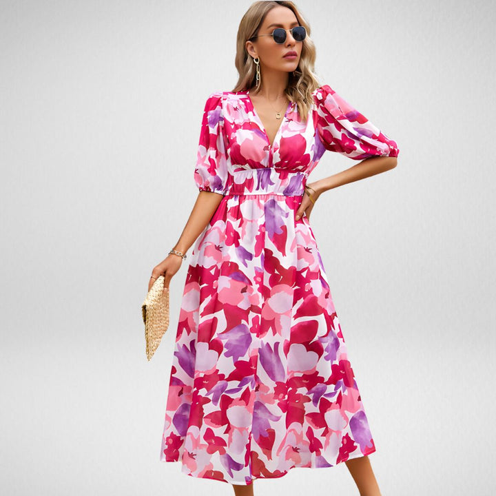 Corina™ - ponadczasowa elegancka sukienka z dekoltem w szpic: klasyka, która nigdy nie wychodzi z mody!