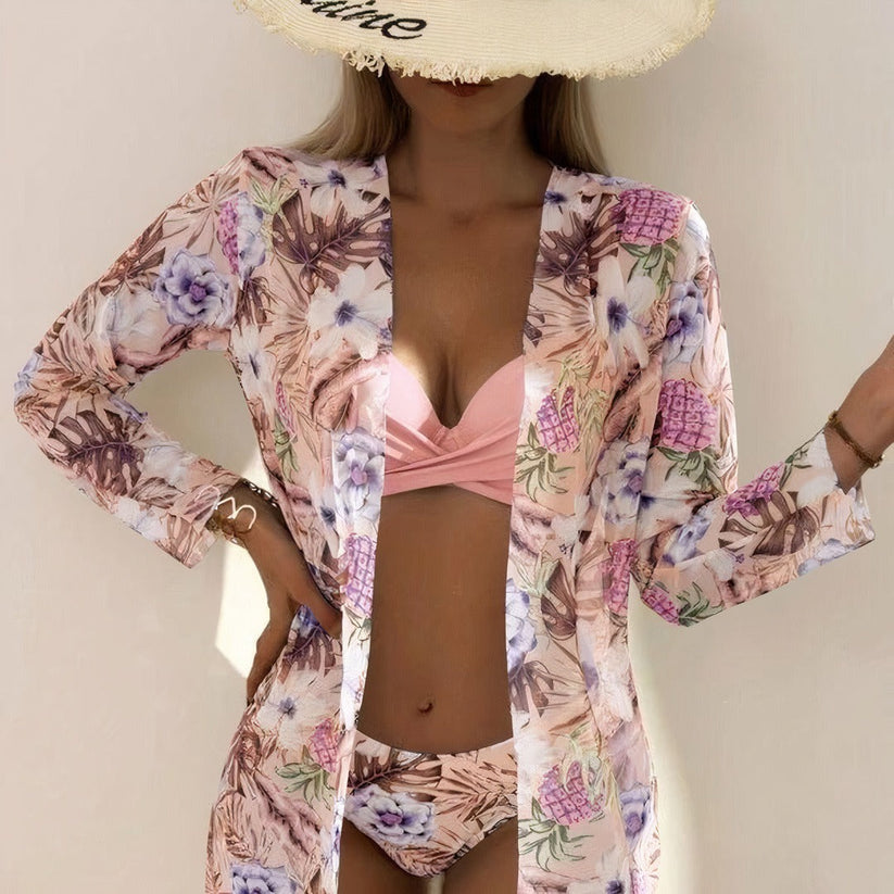 Paoleen | Élégant Ensemble de Bikini avec Voile Cover-Up