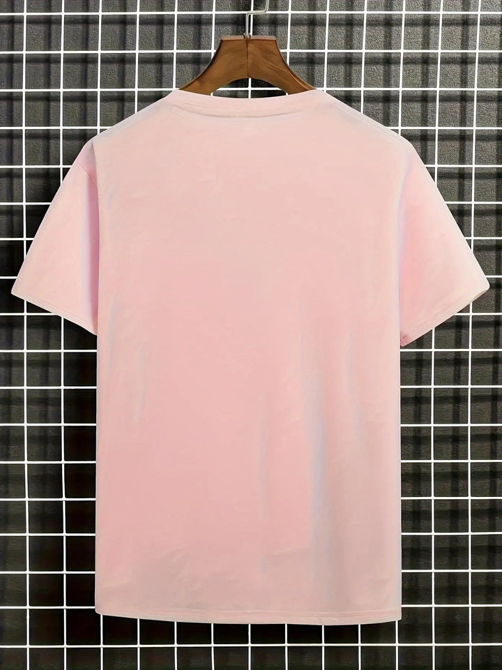 T-shirt męski Gerhard ze stylowym wzorem w kwiaty i fale