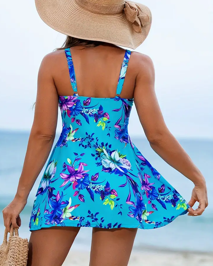 Feike | Stijlvolle Swimdress met Tropisch Bloemenprint voor een Chique Zomerlifestyle