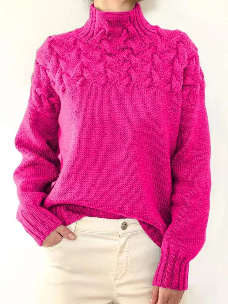 Stylowy damski sweter z golfem zapewniający wygodę i elegancję