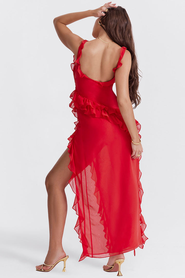 Vivia™ - Glamour i styl: elegancka długa sukienka