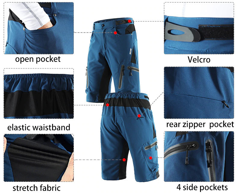 Męskie spodenki rowerowe do przygód na świeżym powietrzu - wygoda i wydajność w jednym CyclingShorts