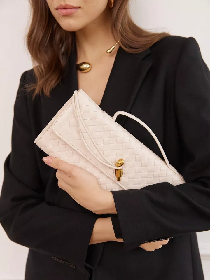 Vianey | Elegancka torba na ramię z tkaniny Ivoire Raffiné