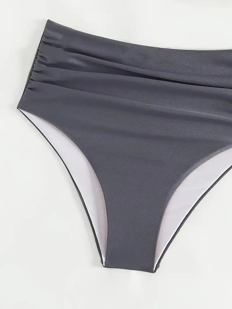 Farzeen Elegance | Chic One-Shoulder High-Waisted Bikini Set for Effortless Style