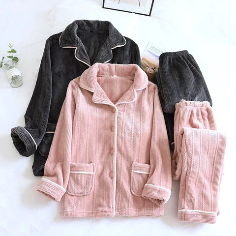 Veda | Comfortabele unisex flanelowy zestaw do piżamy dla wielu przytulnych osób