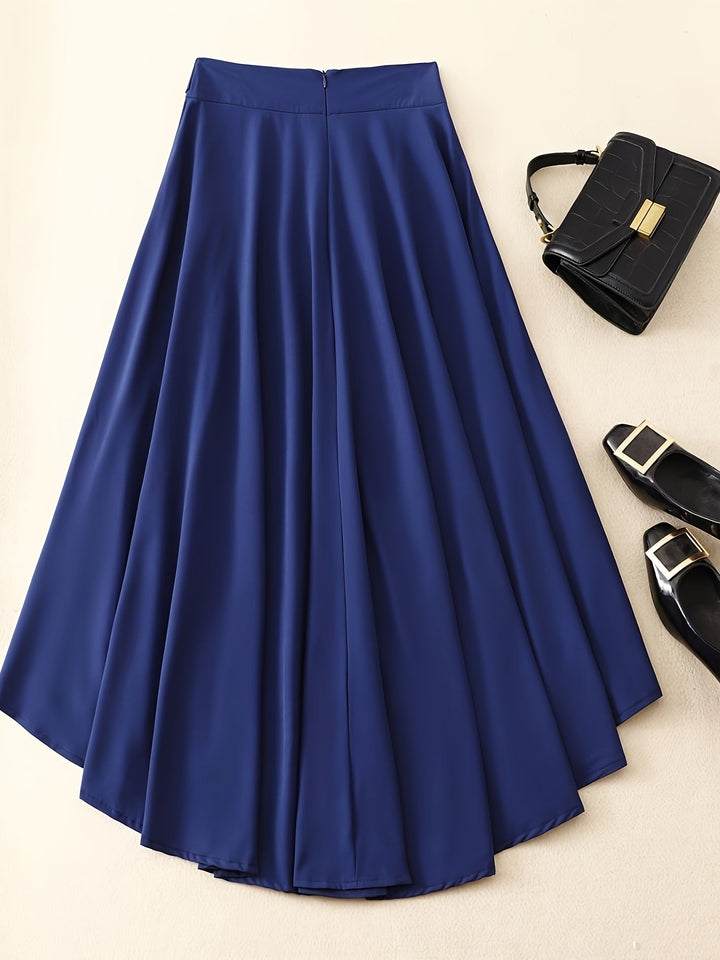 Elegante Dames Plissé Maxi Rok met Stylish Strikceintuur – Francine