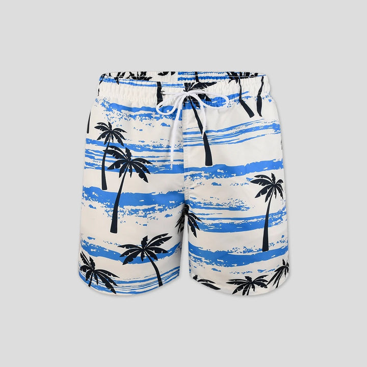 Stijlvolle witte zwemshort met trendy boomprint - Matias