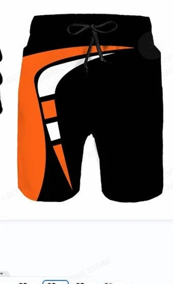 Eddie Moto Sport Print Heren Zwembroek - Stevig en Stijlvol voor de Avontuurlijke Zwemmer
