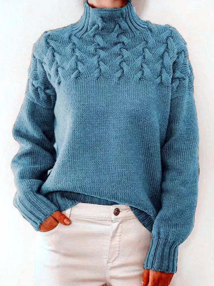 Stylowy damski sweter z golfem zapewniający wygodę i elegancję