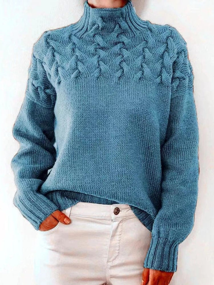 Stylowy damski sweter z golfem zapewniający wygodę i elegancję