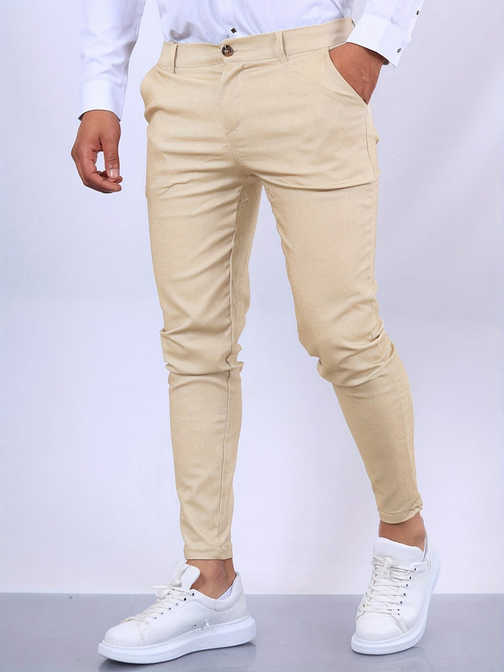 Stylowe spodnie męskie slim fit - nowoczesny i elegancki design zapewniający doskonały wygląd