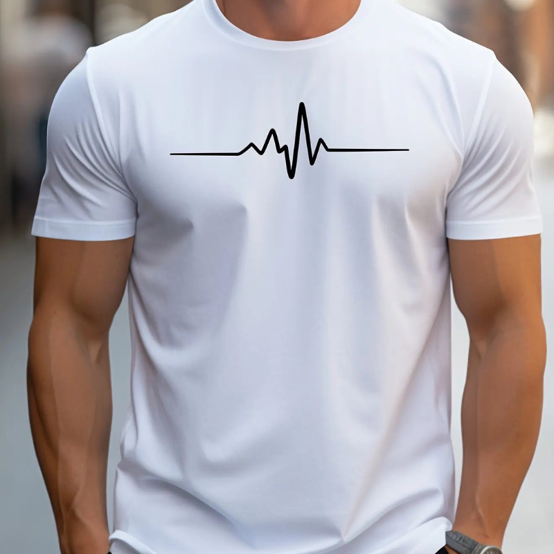 Casualowy letni T-shirt z nadrukiem dla mężczyzn - Stylowy komfort z Zach