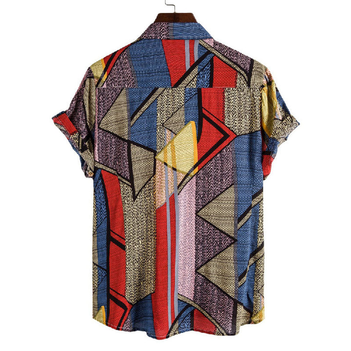 Męska koszulka z krótkim rękawem z nadrukiem w stylu vintage