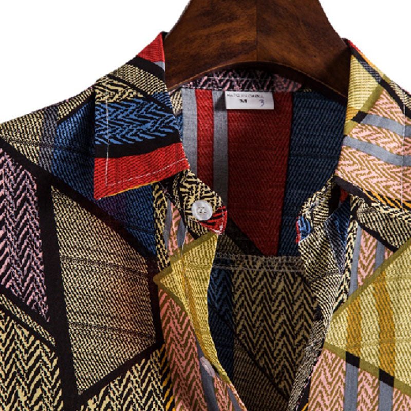 Męska koszulka z krótkim rękawem z nadrukiem w stylu vintage