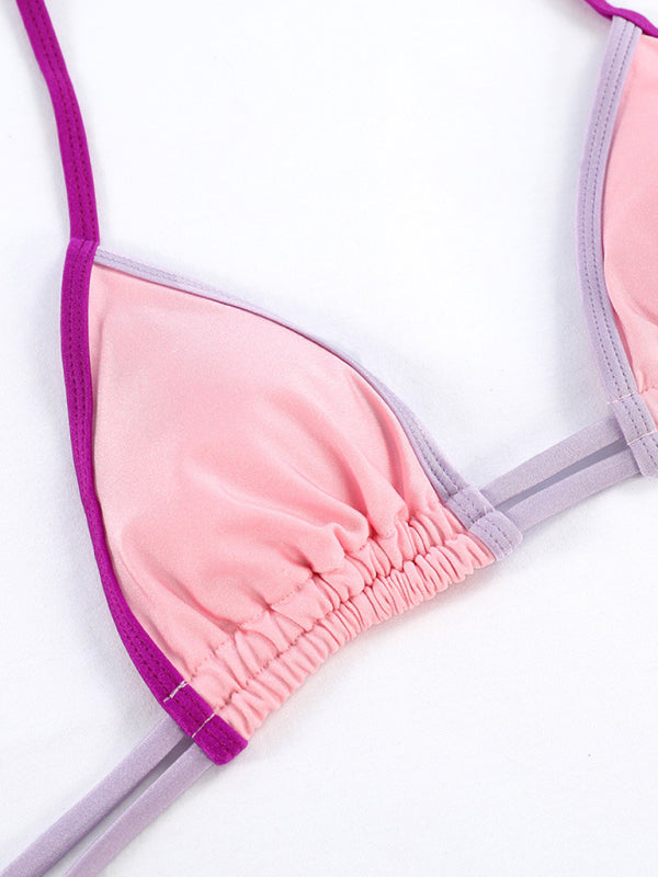 Parli | Modieus Triangel Bikini met opvallende Contrasterende Strikdetails