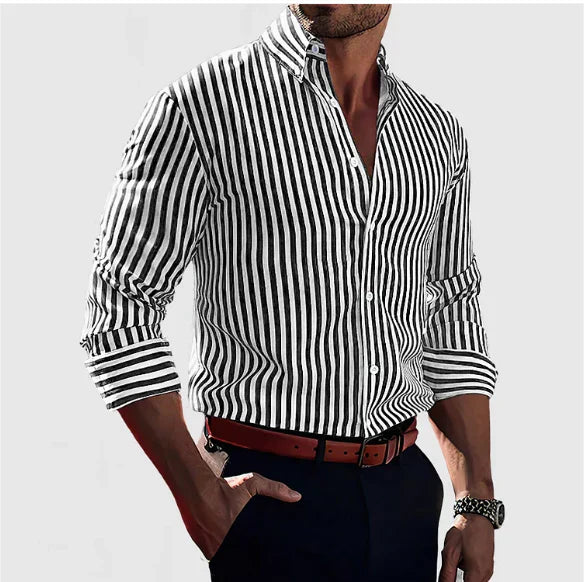 Elegancka koszula męska Antonio w paski zapewnia modny i stylowy wygląd