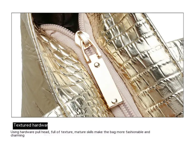 Calliope Luxe Croco-Textuur Tas - Elegancki i stabilny strój dla modnych kobiet