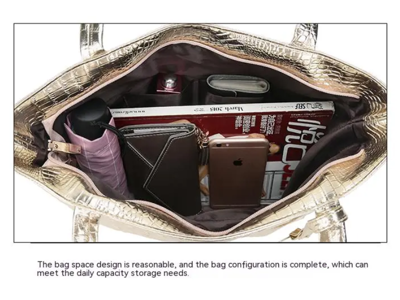 Calliope Luxe Croco-Textuur Tas - Elegancki i stabilny strój dla modnych kobiet