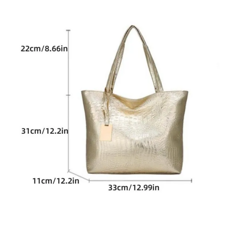 Calliope Luxe Croco-Textuur Tas - Elegancki i stabilny strój dla modnych kobiet