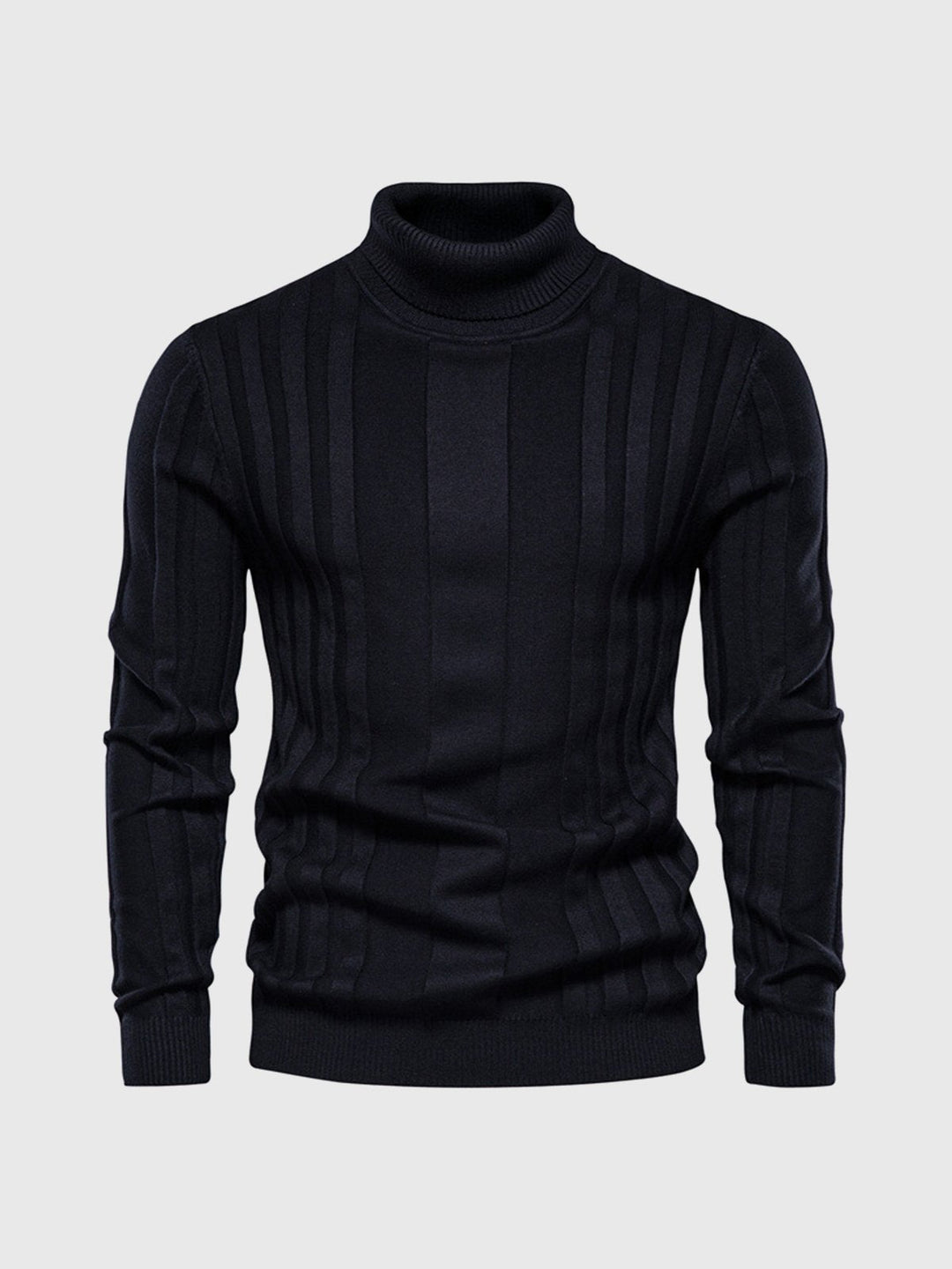 Stylowy męski sweter z golfem w paski - wygoda i moda w jednym