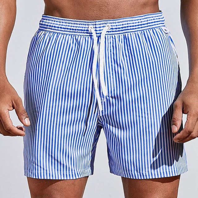 Vero - Stijlvolle heren zwemshorts met strepen en comfortabele elastische tailleband