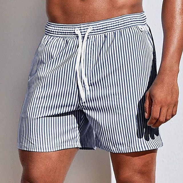 Vero - Stijlvolle heren zwemshorts met strepen en comfortabele elastische tailleband