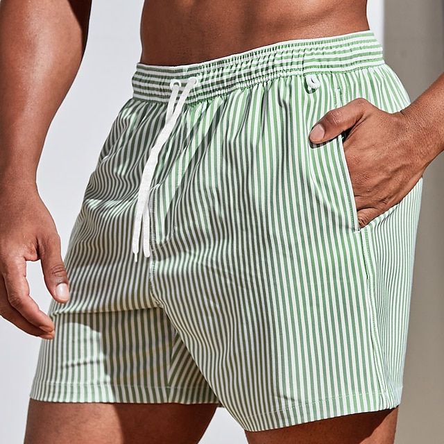 Vero - Stijlvolle heren zwemshorts met strepen en comfortabele elastische tailleband