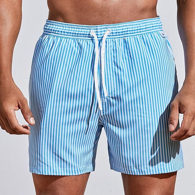 Vero - Stijlvolle heren zwemshorts met strepen en comfortabele elastische tailleband