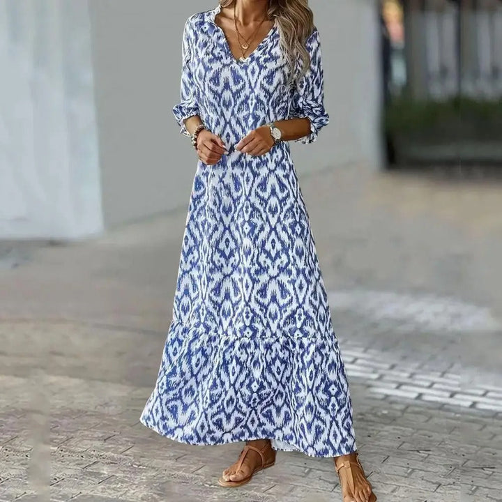 Elegancka damska sukienka maxi na stylowe okazje