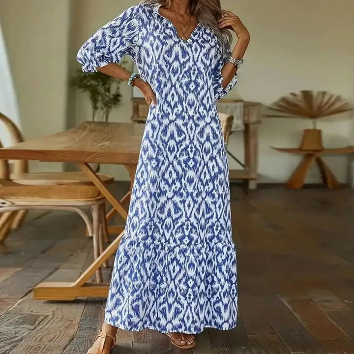 Elegancka damska sukienka maxi na stylowe okazje