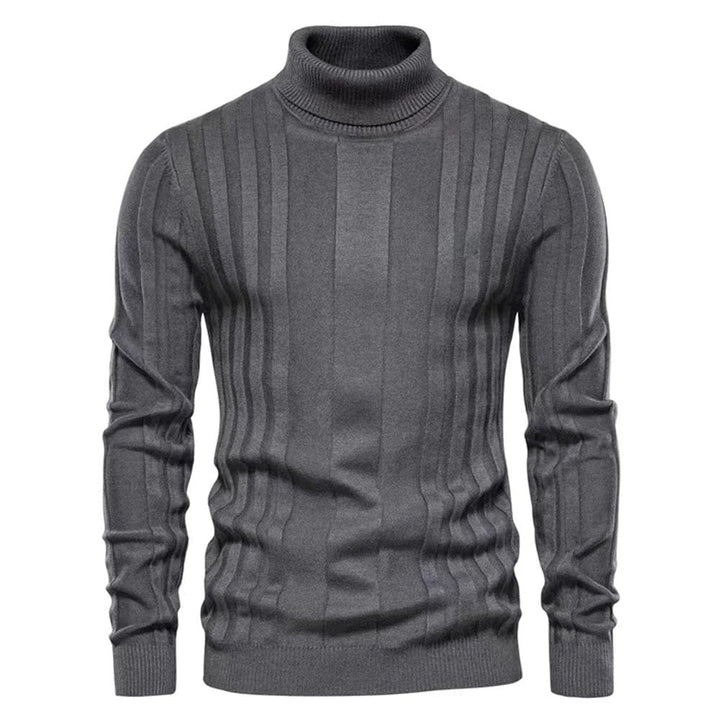 Elegancki męski sweter z golfem zapewniający stylowy wygląd