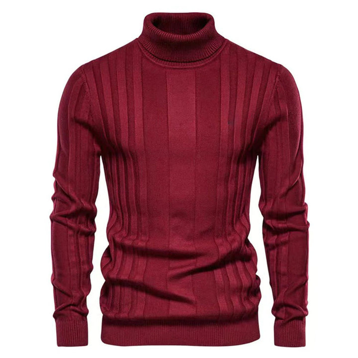 Elegancki męski sweter z golfem zapewniający stylowy wygląd