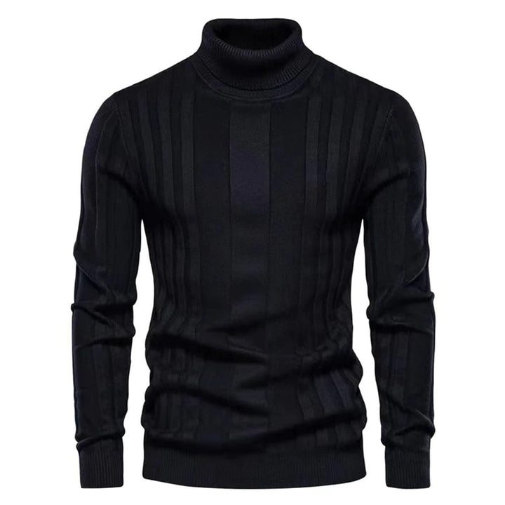 Elegancki męski sweter z golfem zapewniający stylowy wygląd